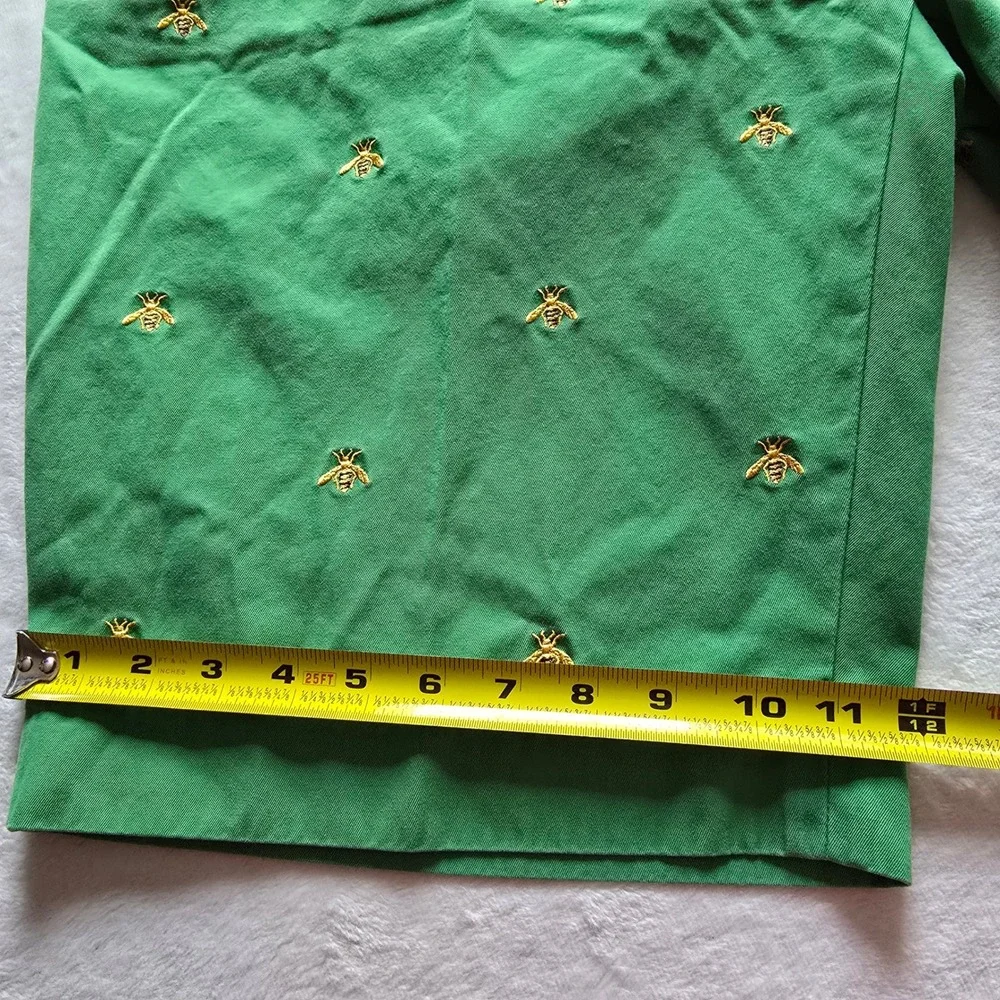 Polo Ralph Lauren Mens Green Bumblebee Embroidered Chino Shorts Size 40 Bee Prep